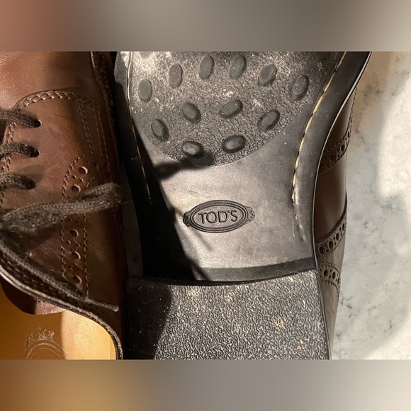 $795 Tod’s Brogues in med brown, size 11 all calf leather will age beautifully! - Picture 6 of 15